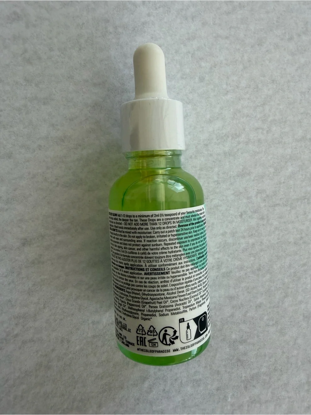 Isle of Paradise Face Self-Tanning Drops - Green Bottle - Picture 2 of 3
